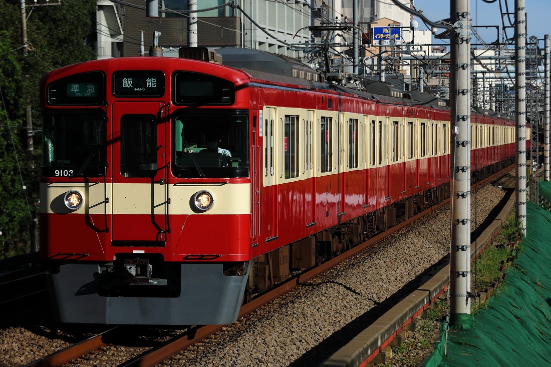 西武9000系「RED LUCKY TRAIN」:黒目川