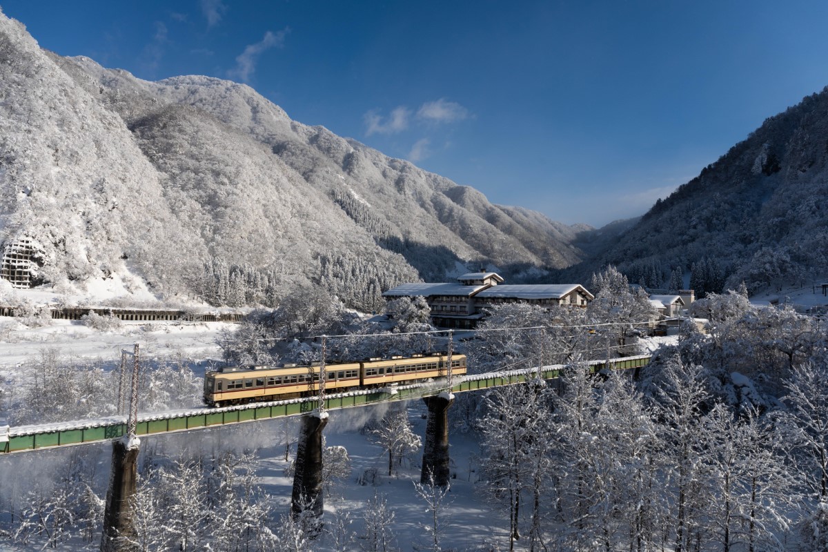 富山地方鉄道60形 : 立山の鉄橋